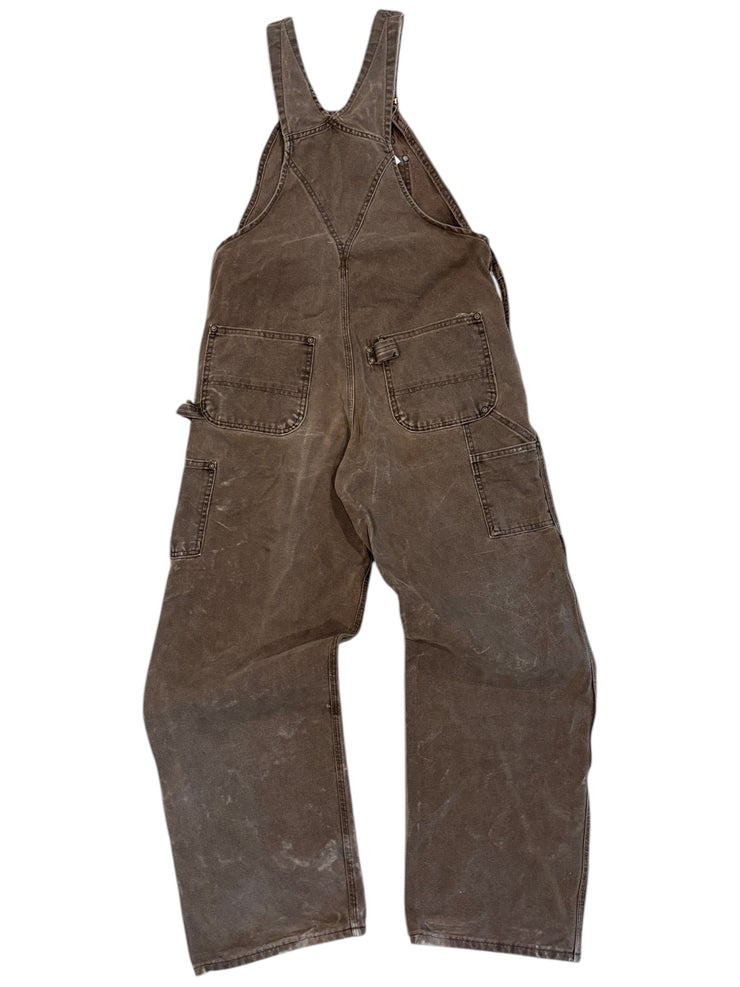 Vintage 90s Carhartt Work Wear Brown Double Knee Overalls