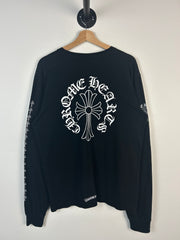 Chrome Hearts Neck Logo Cross Black Long Sleeve