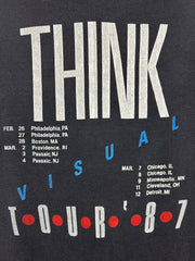 Vintage 80s The Kinks Think Visual Tour Black Tee