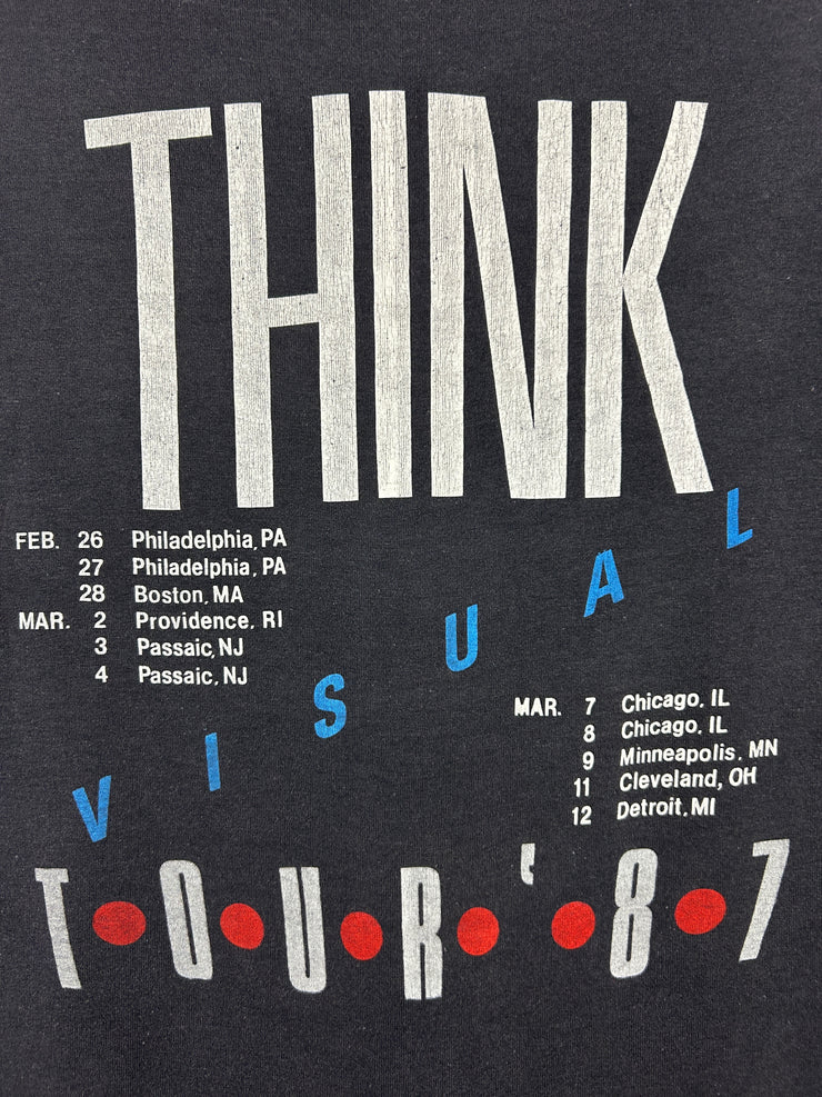 Vintage 80s The Kinks Think Visual Tour Black Tee