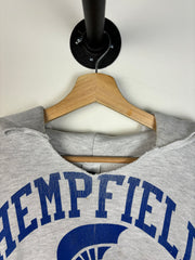 Vintage 90's Russell Hempfield Football Grey Hoodie