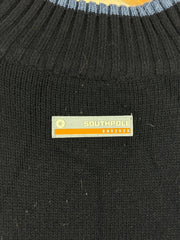 Vintage Y2K South Pole Navy & Baby Blue 3D Knit Sweater