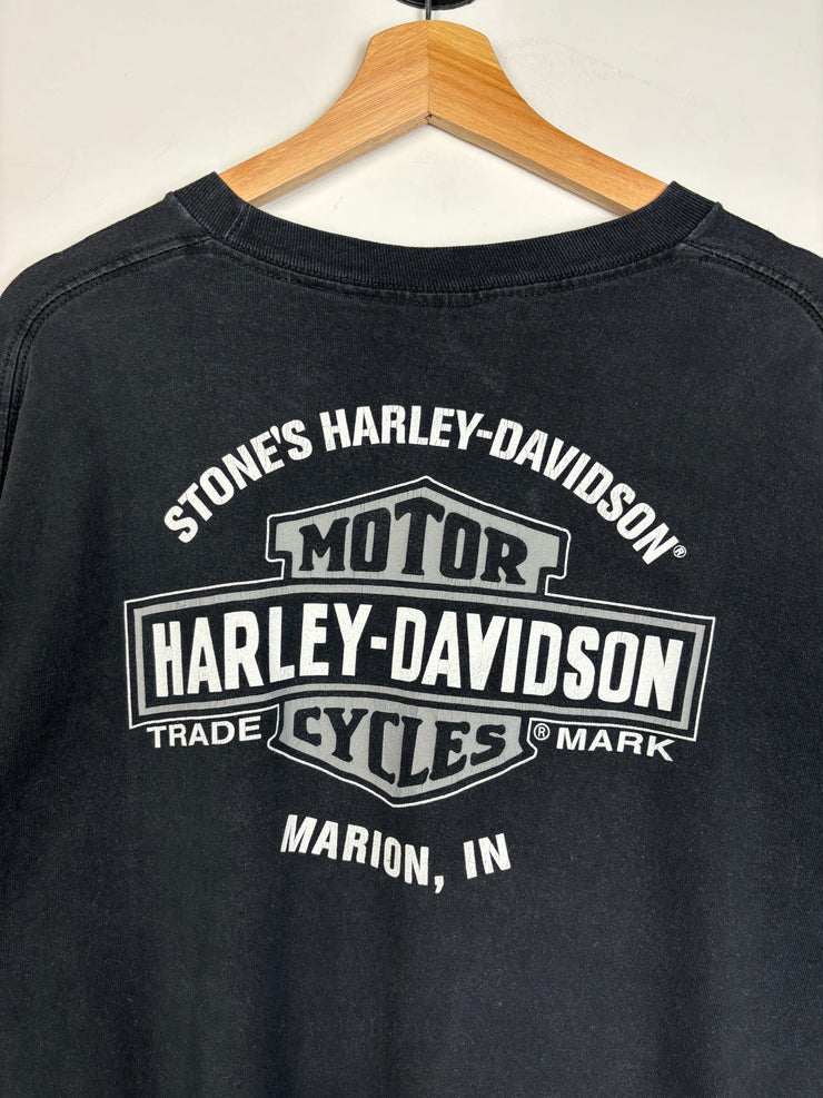 Vintage Harley Davidson Marion Black Long Sleeve