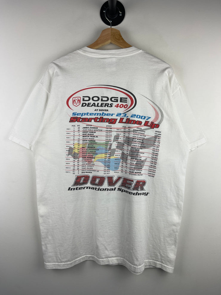 Vintage Nascar Dodge Dover International Speedway White Tee