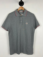 Moncler Patch Grey Polo Shirt