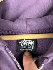 Stussy Block Sport Grape Zip Up Hoodie
