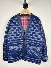 Kith Adidas Terrex Puffer Red Plaid & Navy Reversible Jacket