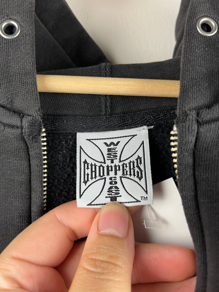 Vintage West Coast Choppers Long Beach Black Zip Up Hoodie