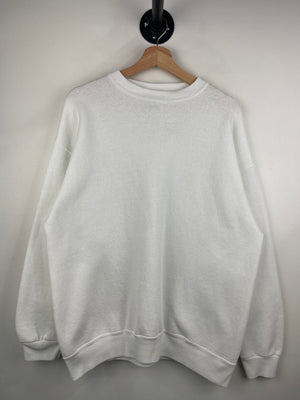 Vintage 90s Bike Blank White Crewneck