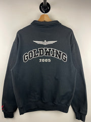 Vintage Honda 30th Anniversary Edition Goldwing Black Quarter Zip Sweater