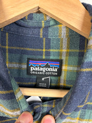 Vintage Patagonia Button Up Plaid Blue Flannel Shirt