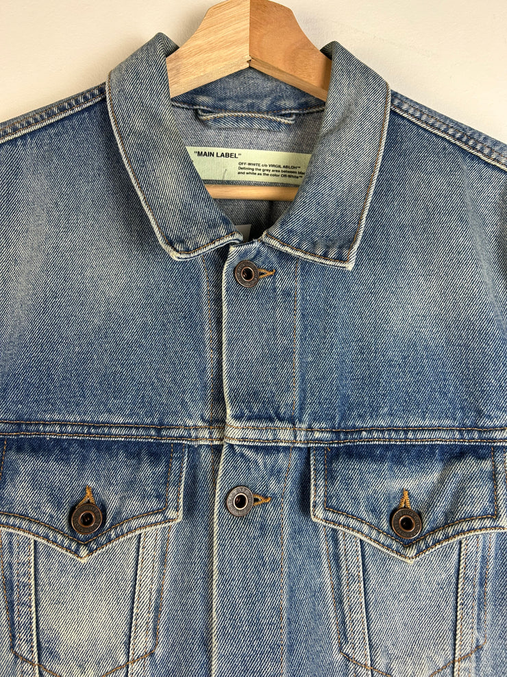 Off White Spray Blue Denim Jacket