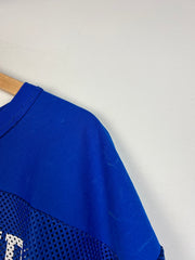 Vintage 90's Russell Zeeland Cropped Mesh Blue Football Jersey