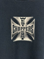 Vintage West Coast Choppers Long Beach Chrome Logo Navy Long Sleeve
