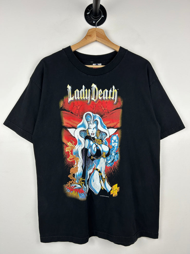 Vintage 1999 Lady Demon Chaos Comics Black Tee