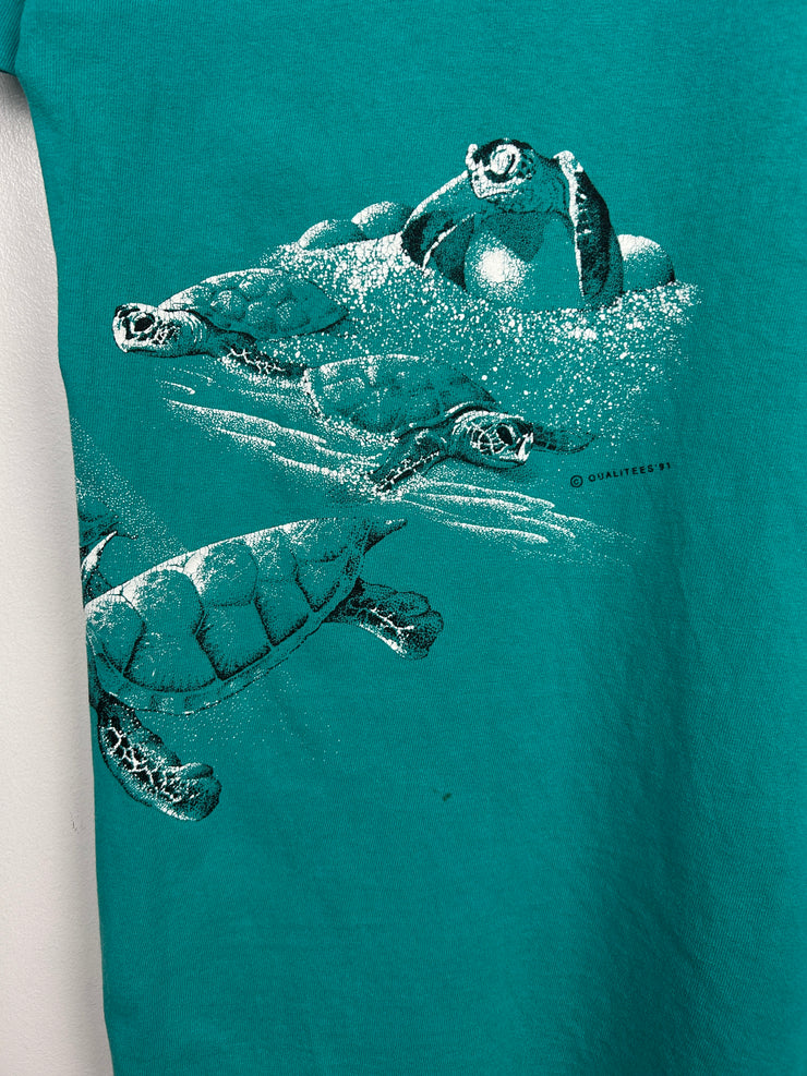 Vintage 90s Turtles South Carolina Teal Tee