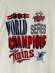 Vintage 1991 Minnesota Twins World Series White Tee