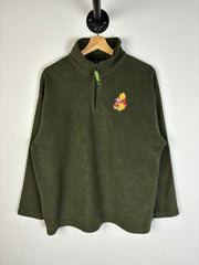 Vintage 90's Winnie The Pooh Green Quarter Zip Fleece