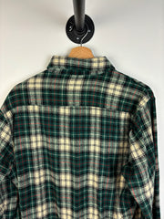 Vintage 80's JC Penny Virgin Wool Green Flannel