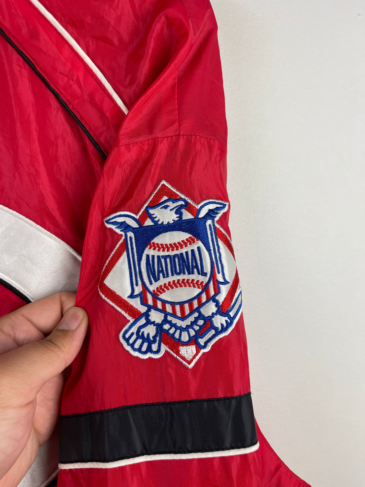 Vintage MLB Cincinnati Reds Embroidered Red Pullover Windbreaker
