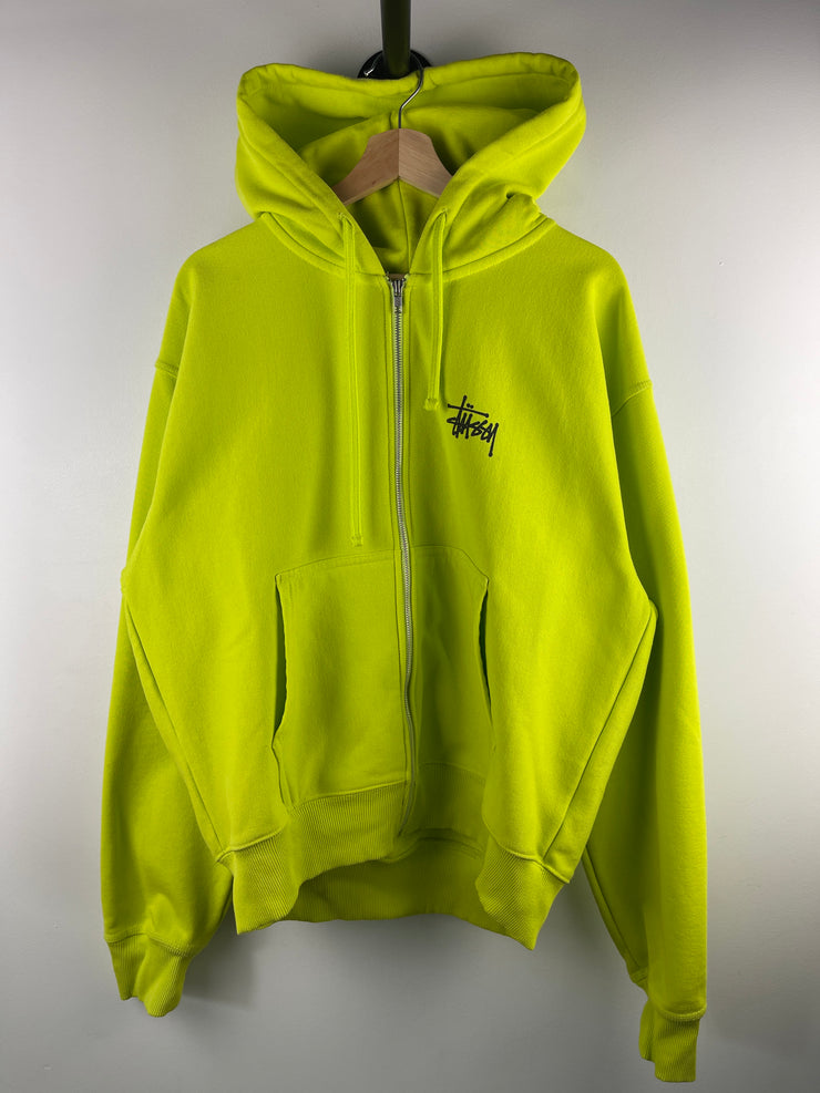 Stussy Script Neon Zip Up Hoodie