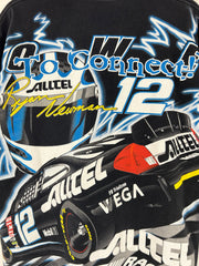 Vintage Nascar Ryan Newman On The Move Lighting AOP Black Tee