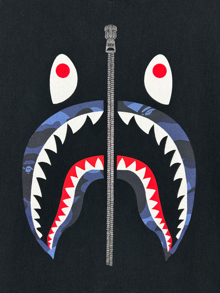 Bape Shark Navy Camo Black Tee