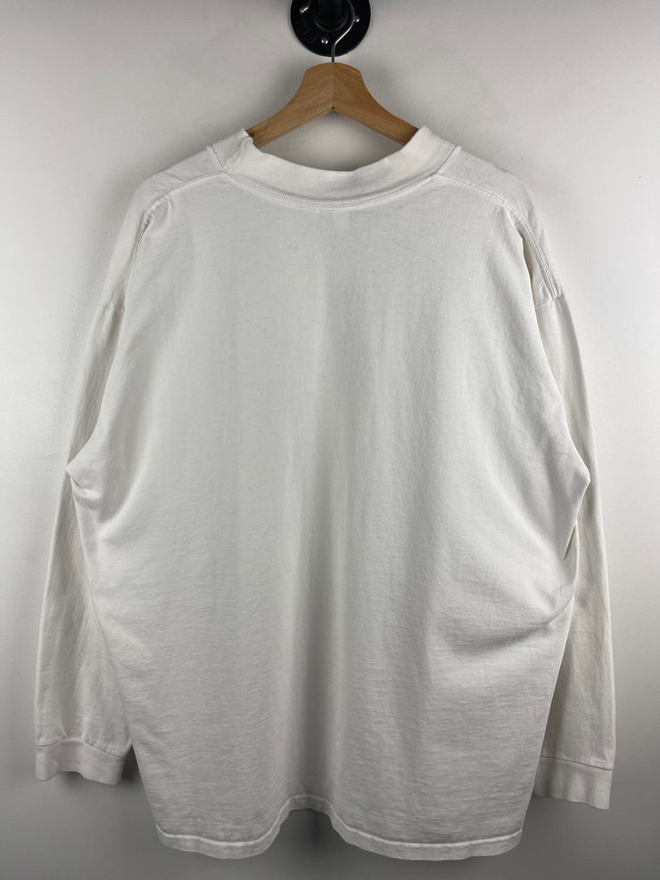 Vintage Nike Golf Swoosh Mock Neck White Long Sleeve