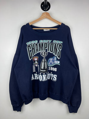 Vintage 90s CFL Toronto Argonauts Grey Cup Champions Navy Crewneck