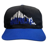 Vintage 90s Avalanche Hockey Black & Blue Snapback Hat