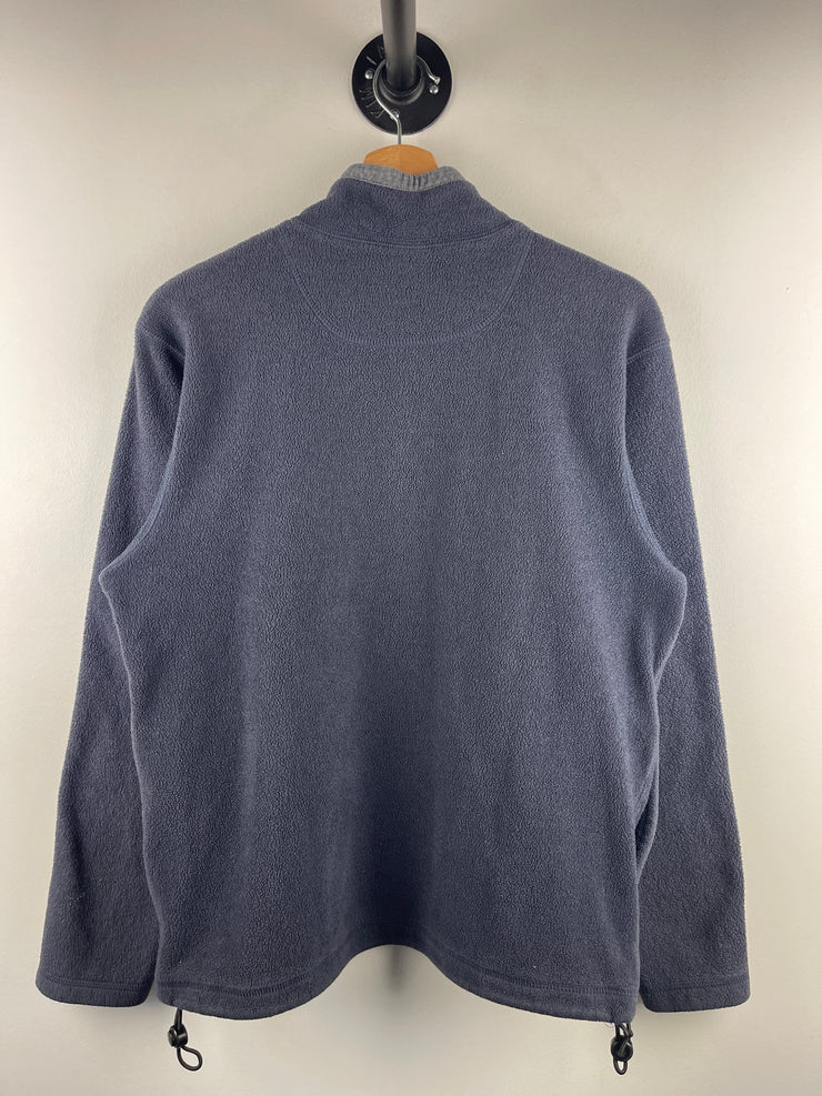 Vintage Old Navy Spellout Navy Quarter Zip Fleece Sweater