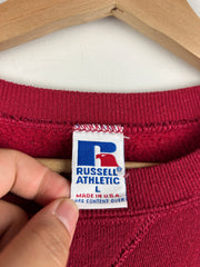Vintage 90s Russell Athletic Blank Red Crewneck