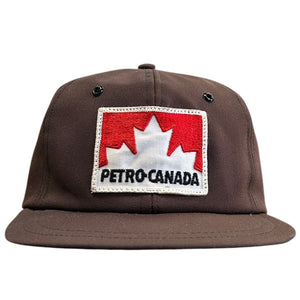 Vintage 90s Petro Canada Gas Station Brown Snapback Hat