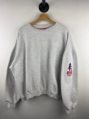 Vintage 90s Marlboro Lizard Embroidered Grey Crewneck