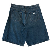 Vintage 90s Guess Baggy Dark Wash Blue Denim Shorts