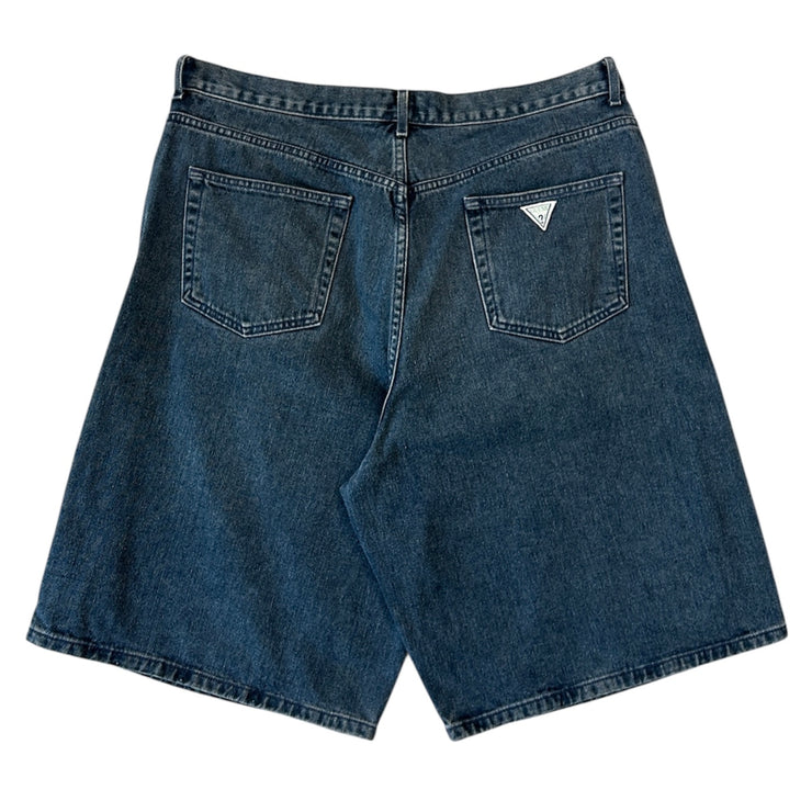 Vintage 90s Guess Baggy Dark Wash Blue Denim Shorts