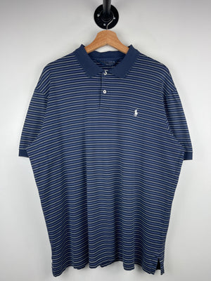 Vintage 90s Polo Ralph Lauren Golf Striped Navy Polo Shirt