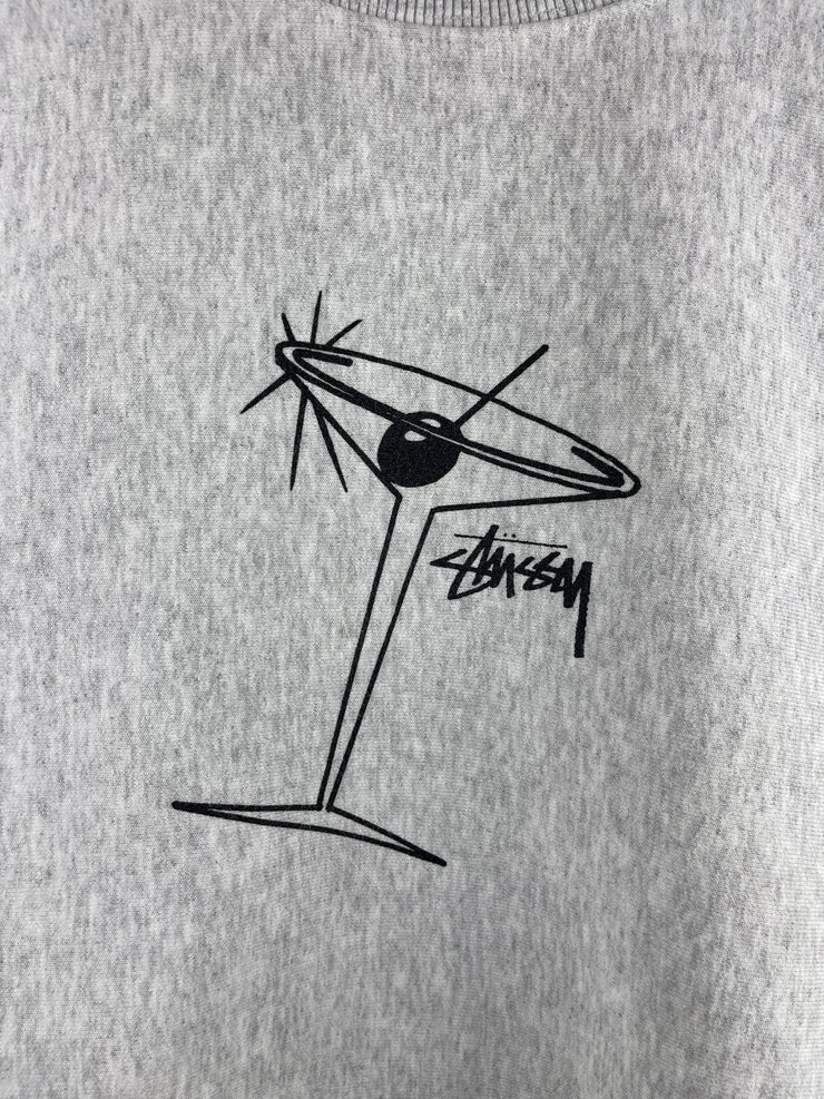 Stussy Martini Ash Heather Grey Crewneck