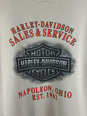 Vintage 2005 Harley Davidson Napoleon Ohio Beige Crewneck