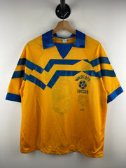 Vintage 90s West Genesse Wildcats Navy & Yellow Soccer Jersey