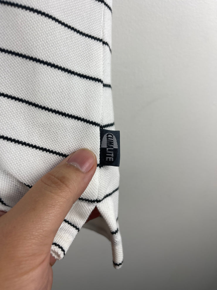 Vintage Adidas Golf White Striped Women’s Polo Shirt