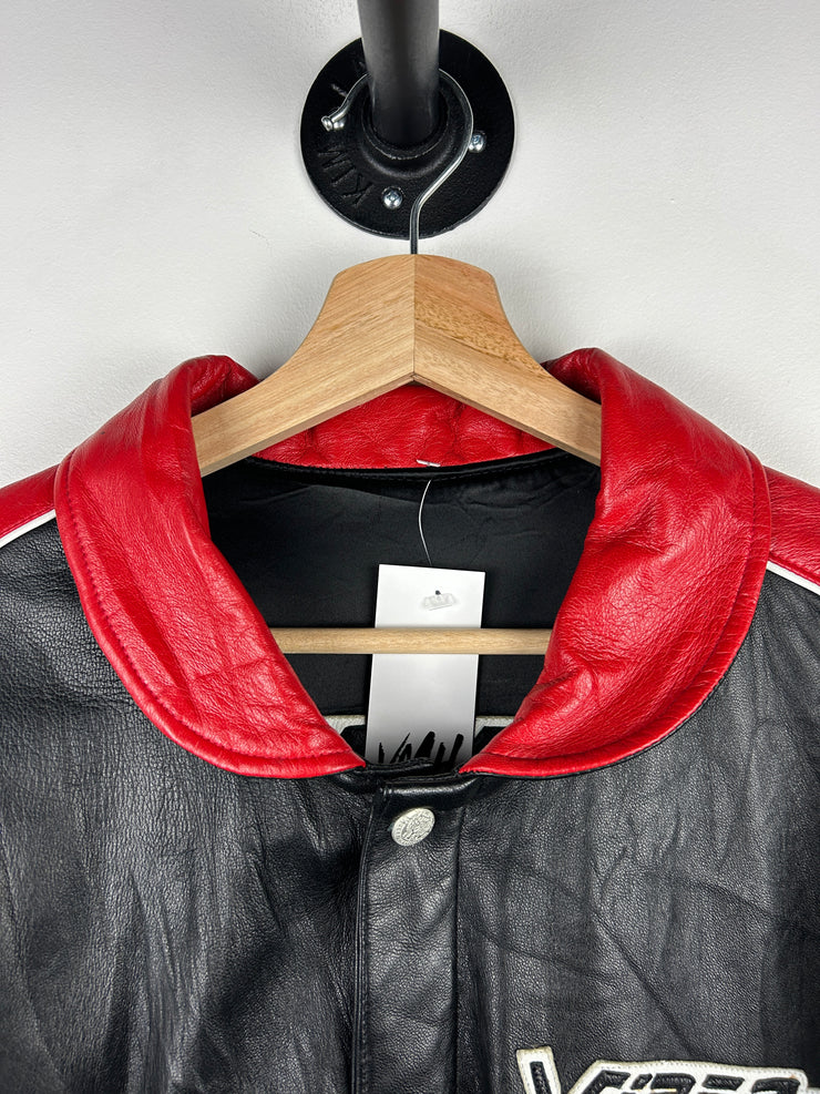 Vintage 90s Jeff Hamilton Dodge Viper Leather & Satin Reversible Jacket