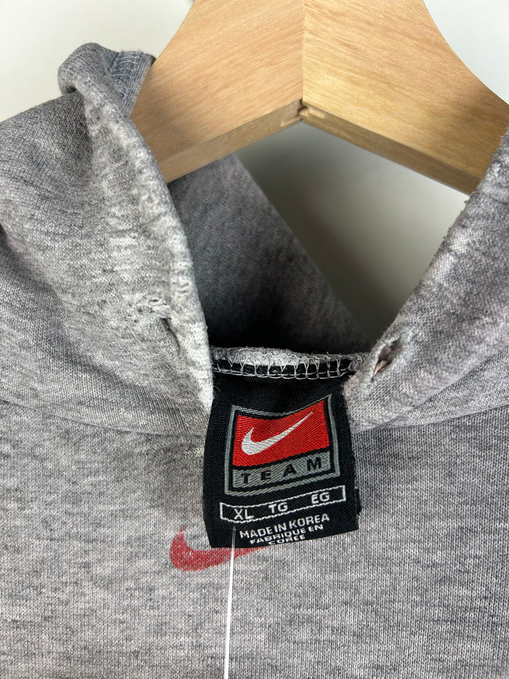 Vintage Y2K Nike Ohio State Middle Swoosh Thrashed Grey Hoodie