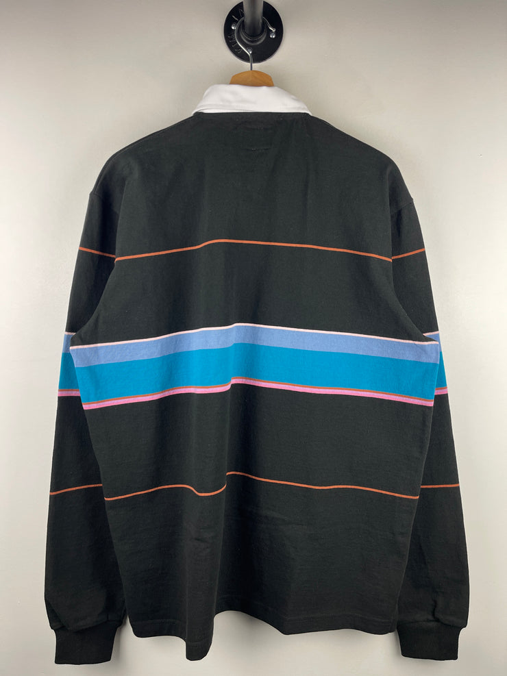 Noah Striped Black Rugby Long Sleeve