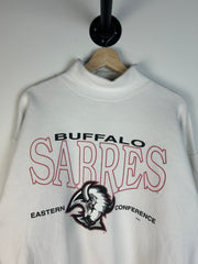 Vintage 90's Buffalo Sabres White Turtle Neck Crewneck