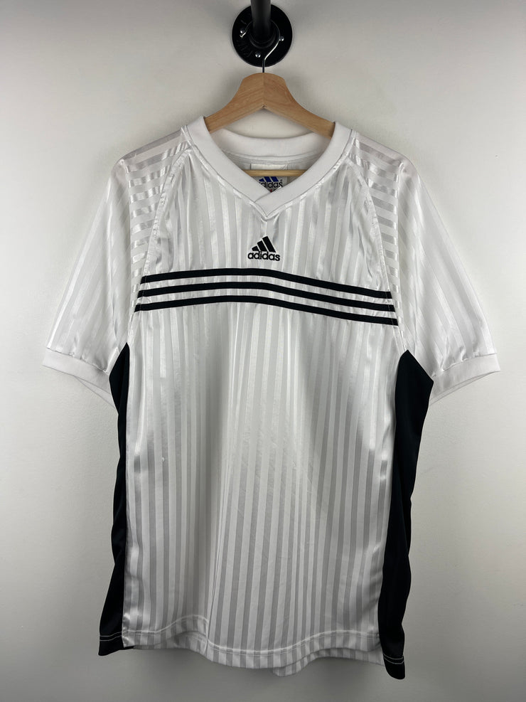 Vintage 90s Adidas 3 Stripe White Soccer Jersey