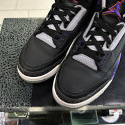 Jordan 3 Black Court Purple