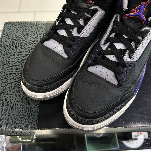 Jordan 3 Black Court Purple