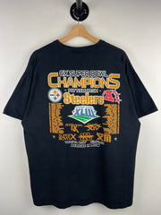 Vintage NFL Pittsburgh Steelers Rings Grey Tee