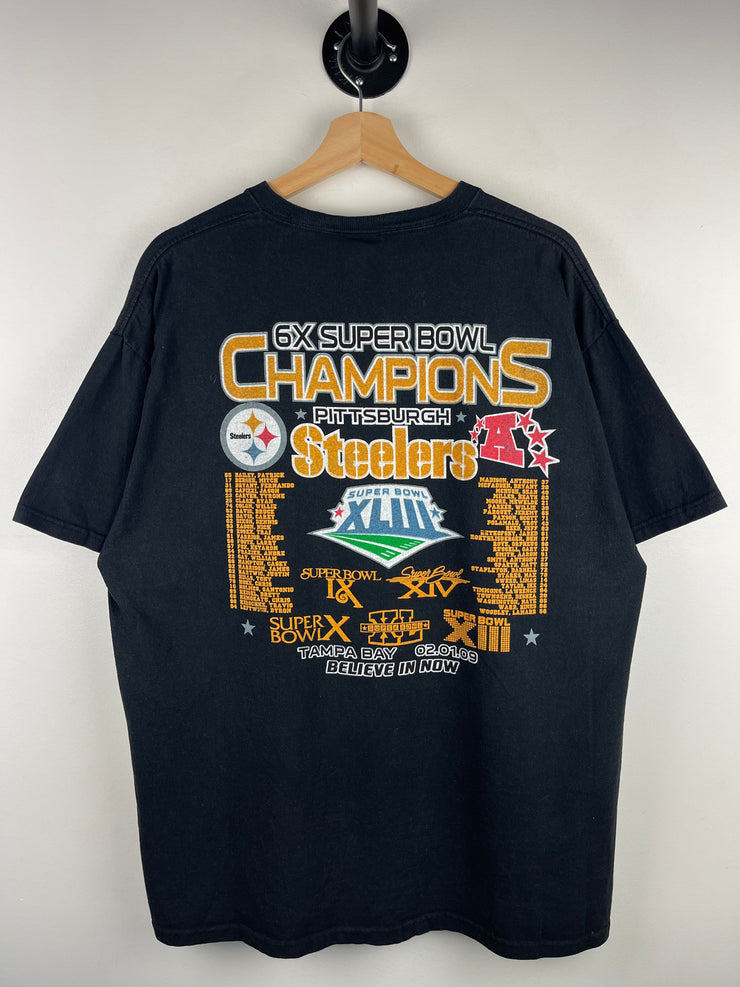 Vintage NFL Pittsburgh Steelers Rings Grey Tee